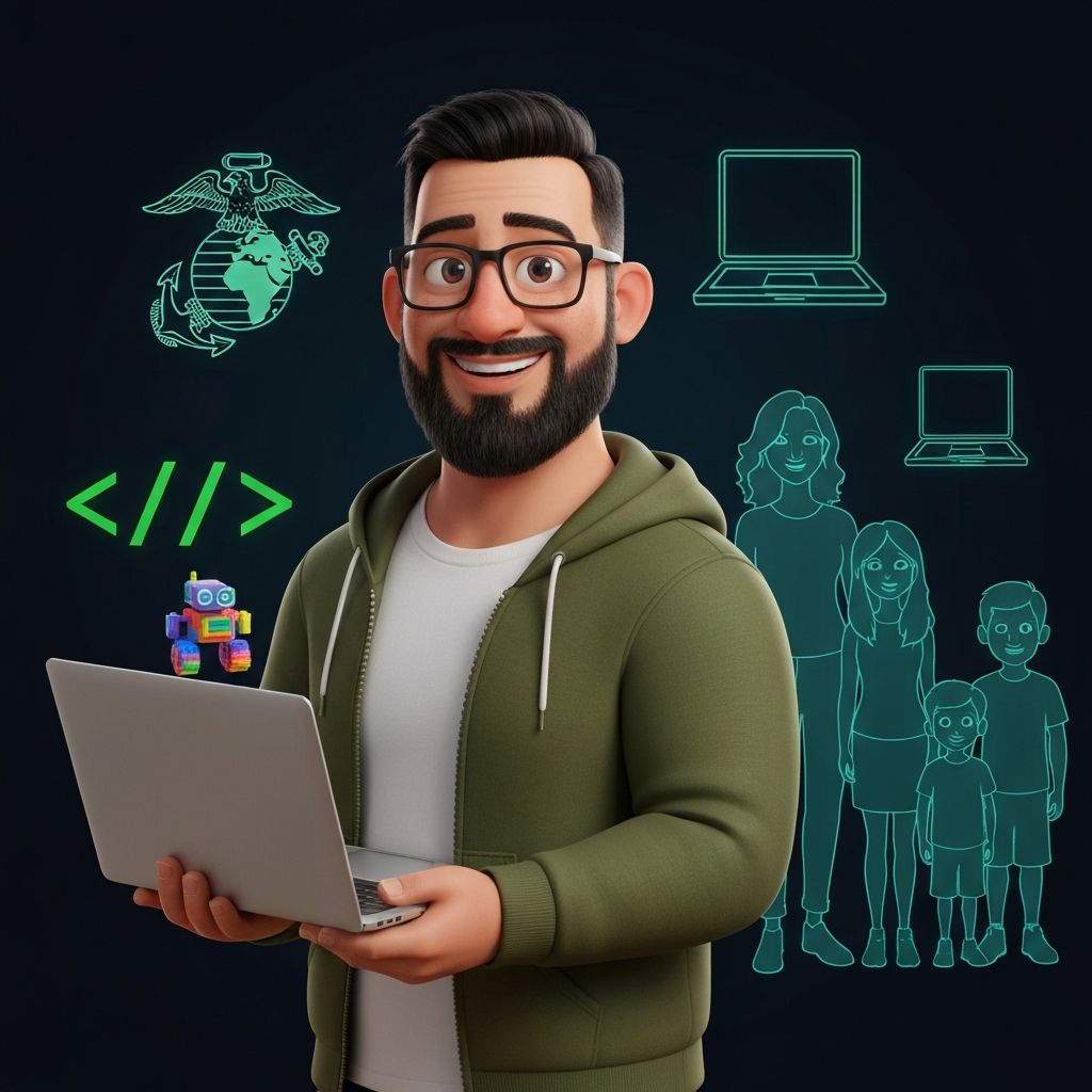 Cartoon portrait illustration of Ryan